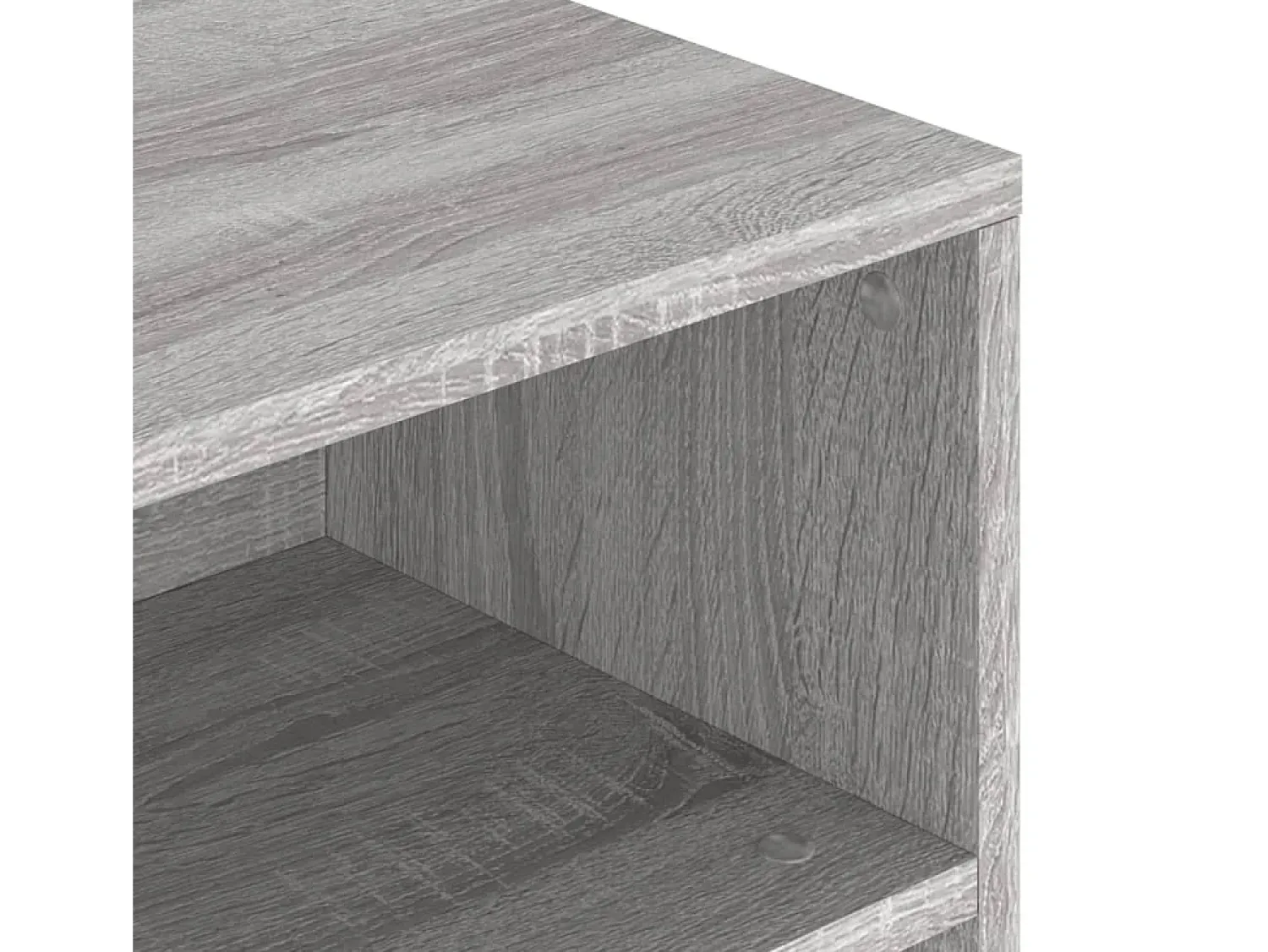 New Mesa de centro | Mesa de apoio 90x55x42.5 cm derivados de madeira cinza sonoma Cinzento