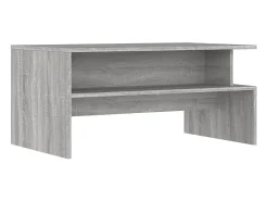New Mesa de centro | Mesa de apoio 90x55x42.5 cm derivados de madeira cinza sonoma Cinzento