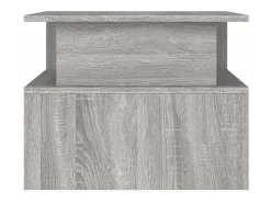 New Mesa de centro | Mesa de apoio 90x55x42.5 cm derivados de madeira cinza sonoma Cinzento