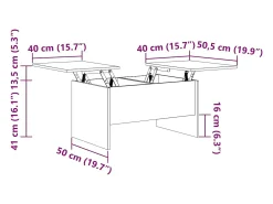 Mesa de centro | Mesa de apoio 80x50x42.5 cm madeira processada carvalho sonoma^ Mesa De Centro