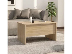 Mesa de centro | Mesa de apoio 80x50x42.5 cm madeira processada carvalho sonoma^ Mesa De Centro