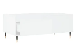 New Mesa de centro | Mesa de apoio 90x50x36.5 cm derivados de madeira Branco