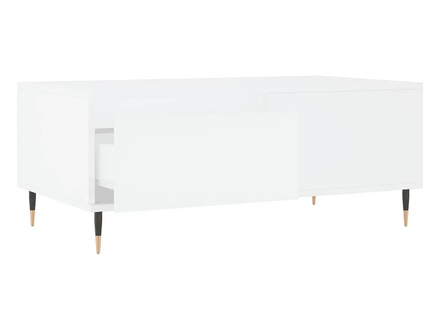New Mesa de centro | Mesa de apoio 90x50x36.5 cm derivados de madeira Branco