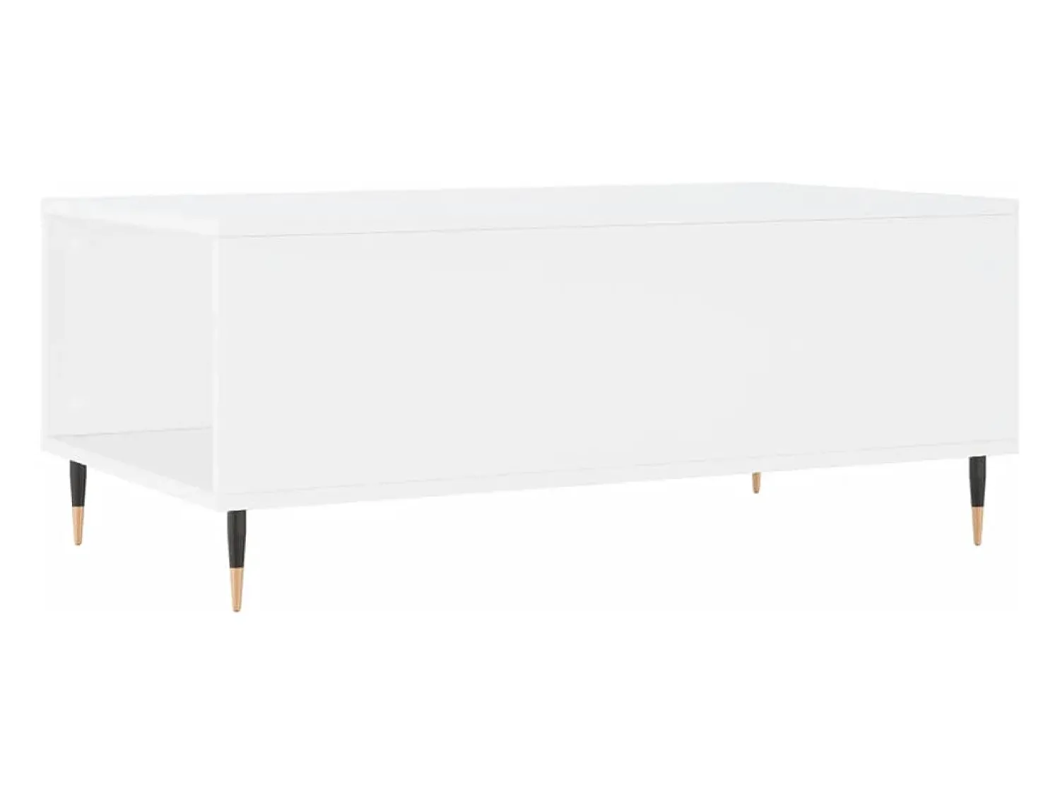 New Mesa de centro | Mesa de apoio 90x50x36.5 cm derivados de madeira Branco