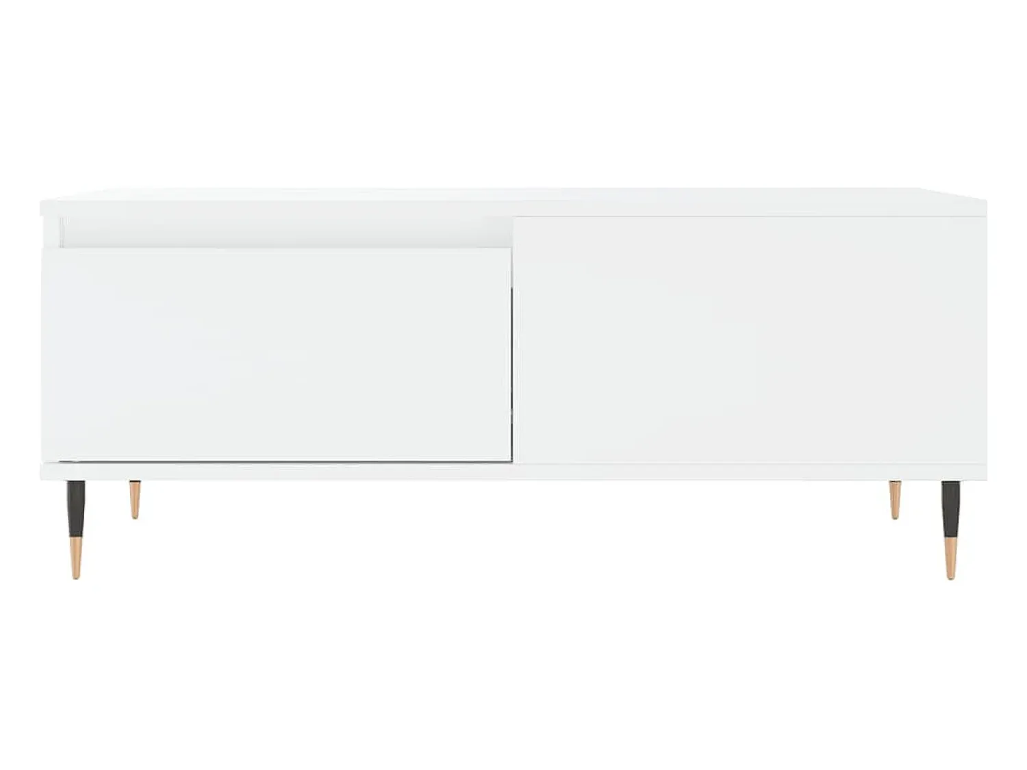 New Mesa de centro | Mesa de apoio 90x50x36.5 cm derivados de madeira Branco