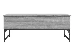 Mesa de centro | Mesa de apoio 100x50x40cm deriv. madeira/metal sonoma Cinzento
