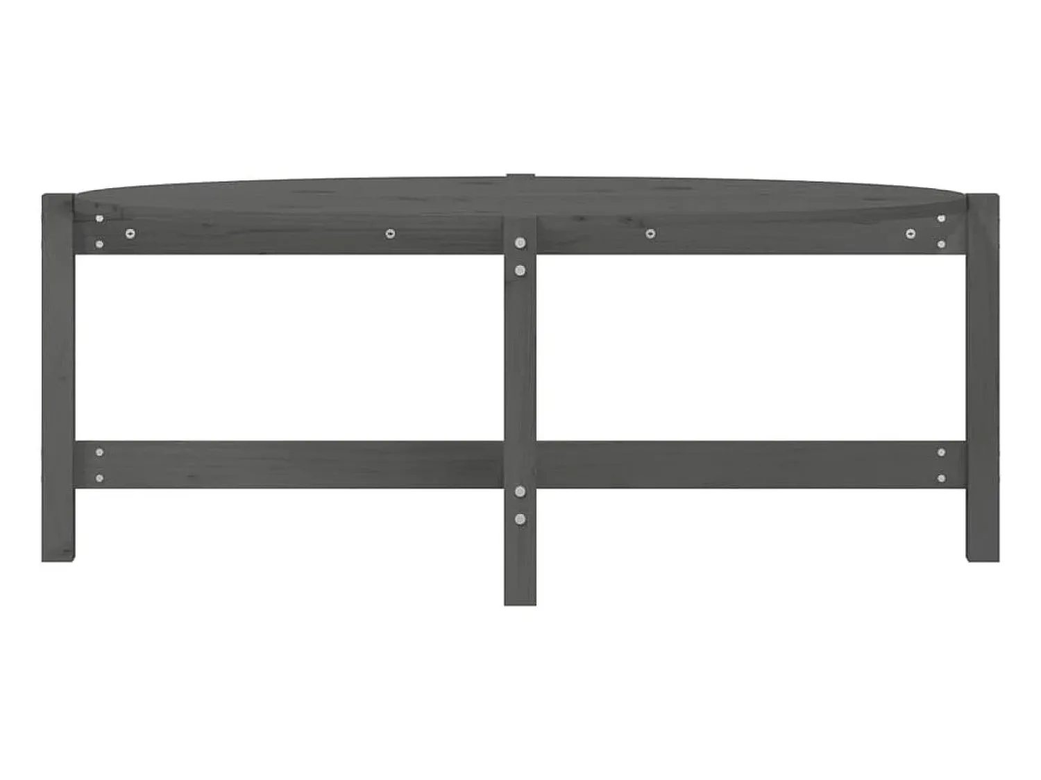 Mesa De Centro| Mesa de centro | Mesa de apoio 118x63x45 cm madeira de pinho maciça cinza Cinzento