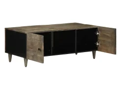 Mesa de centro | Mesa de apoio 100x54x40cm madeira mangueira maciça claro^ Mesa De Centro