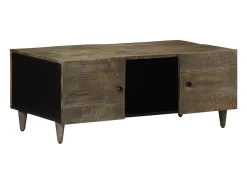 Mesa de centro | Mesa de apoio 100x54x40cm madeira mangueira maciça claro^ Mesa De Centro