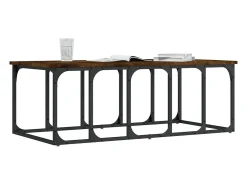 Mesa De Centro* Mesa de centro | Mesa de apoio 100x50x35.5 cm derivados madeira carvalho fumado Castanho