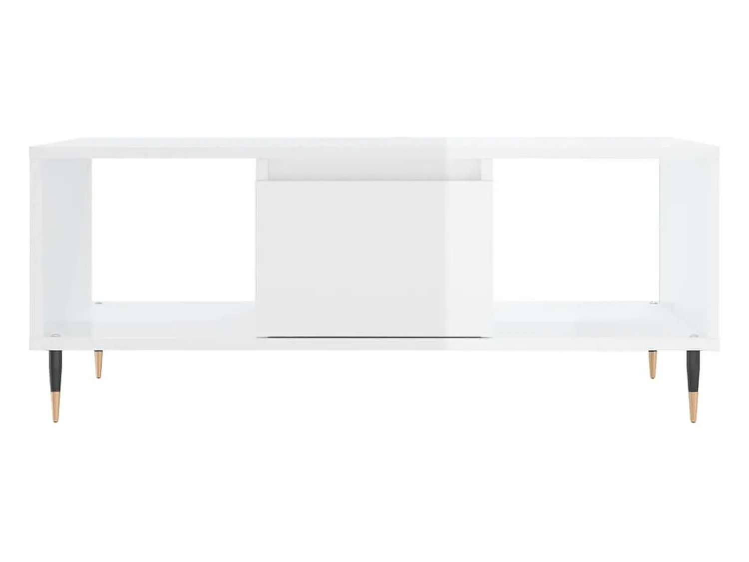 Mesa De Centro| Mesa de centro | Mesa de apoio 90x50x36.5 cm derivados madeira brilhante Branco