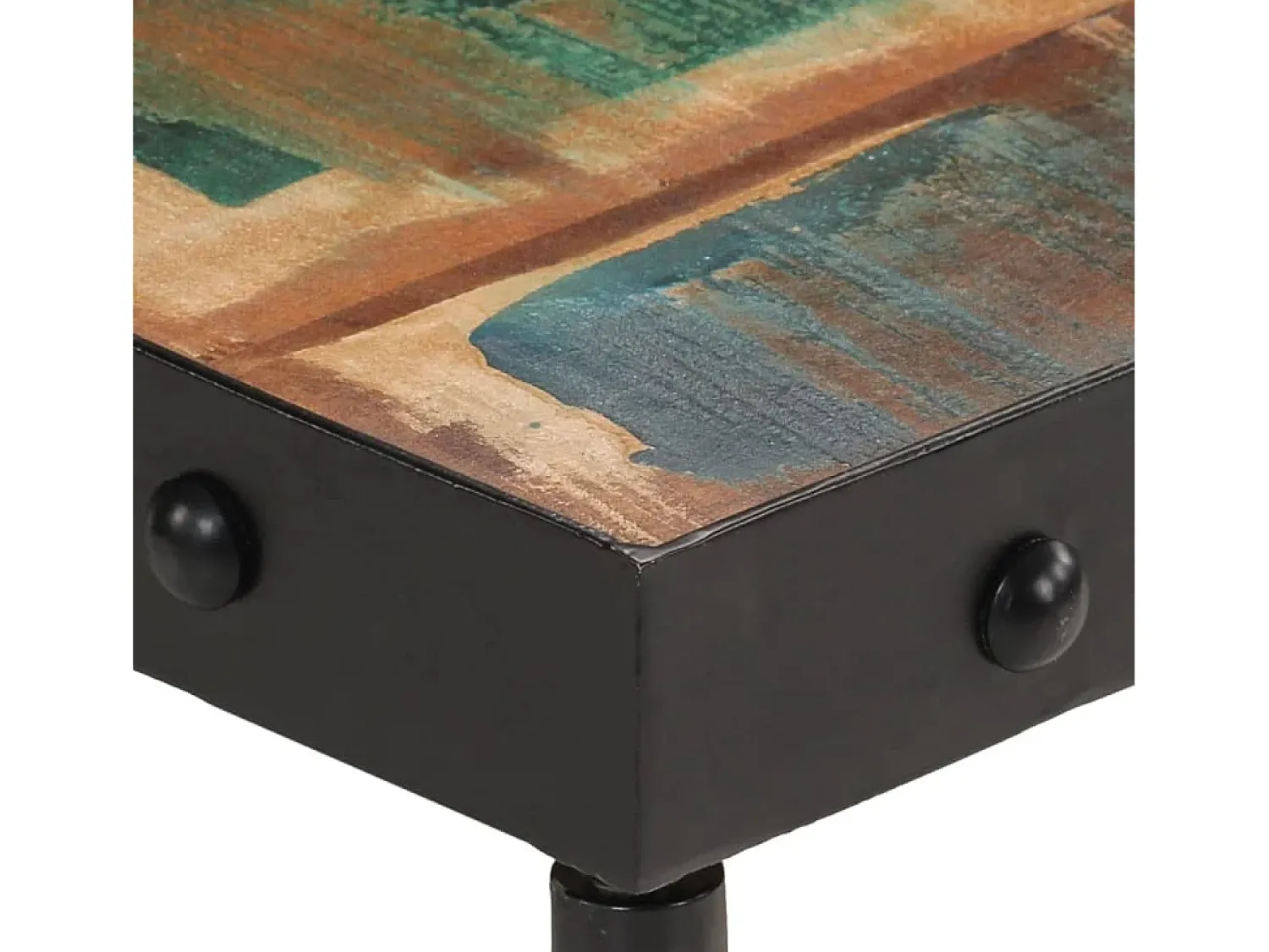Mesa De Centro| Mesa de centro | Mesa de apoio c/ rodas 100x55x26 cm madeira recuperada maciça Castanho