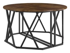 Mesa de centro | Mesa de apoio Carvalho fumado 80x80x42 cm^ Mesa De Centro