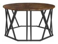 Mesa de centro | Mesa de apoio Carvalho fumado 80x80x42 cm^ Mesa De Centro
