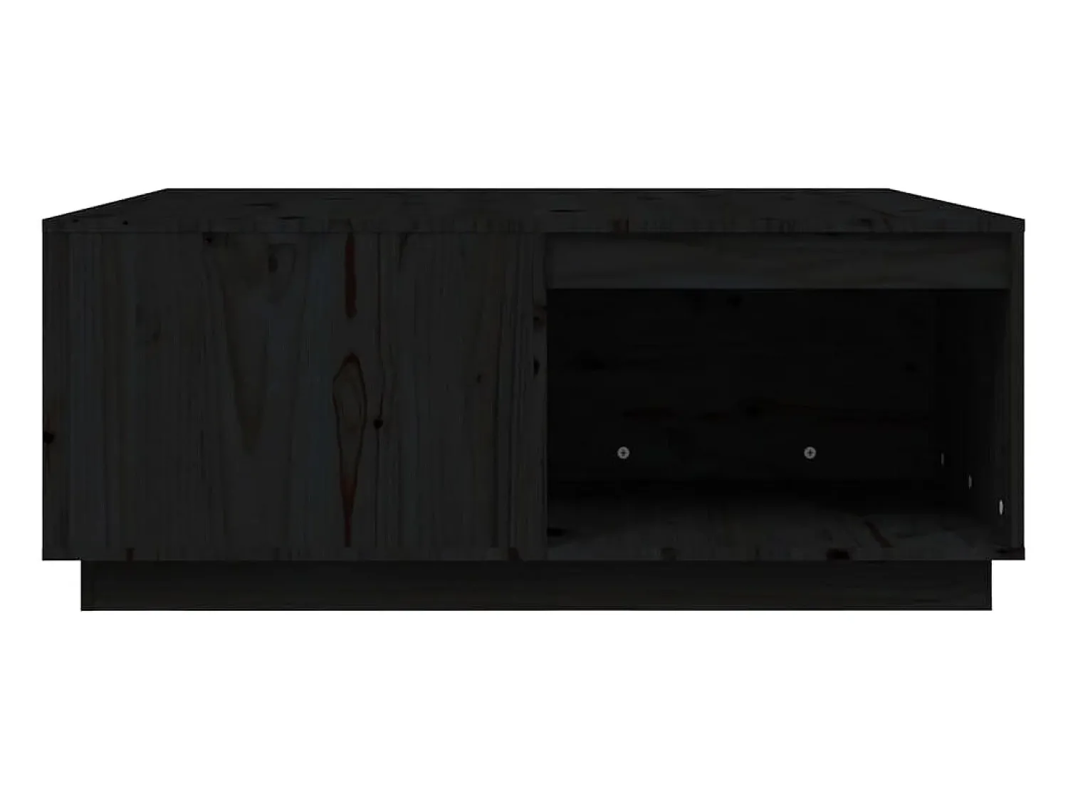 Mesa De Centro* Mesa de centro | Mesa de apoio 100x101x40.5 cm madeira de pinho maciça Preto