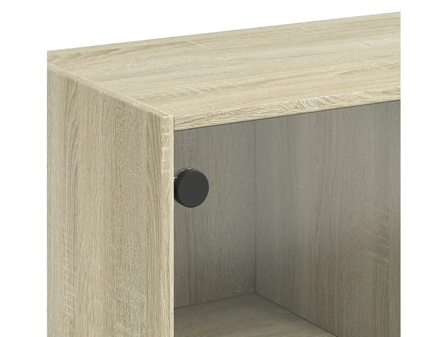 Mesa de centro | Mesa de apoio c/ portas de vidro 102x50x42 cm carvalho sonoma Castanho