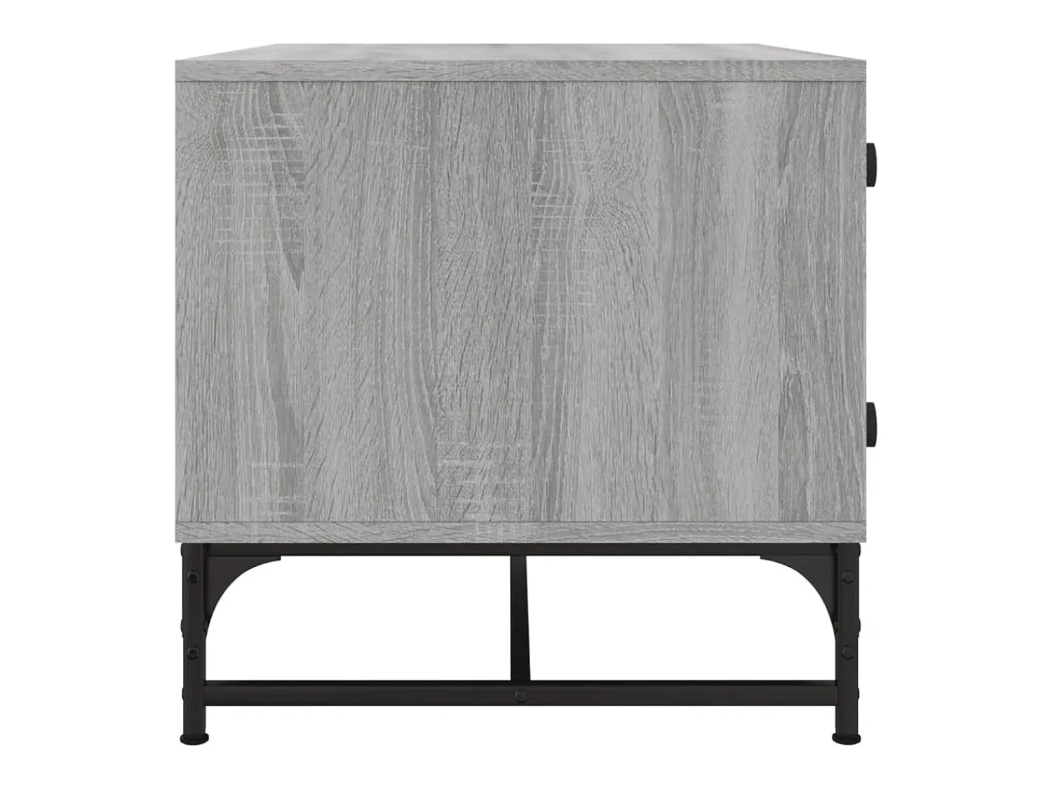 Mesa De Centro* Mesa de centro | Mesa de apoio | Mesa de café c/ portas de vidro 68.5x50x50 cm cinza sonoma Cinzento