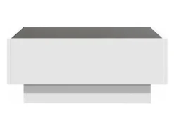 Sale Mesa de centro | Mesa de apoio c/ LEDs 70x50x30 cm derivados de madeira Branco
