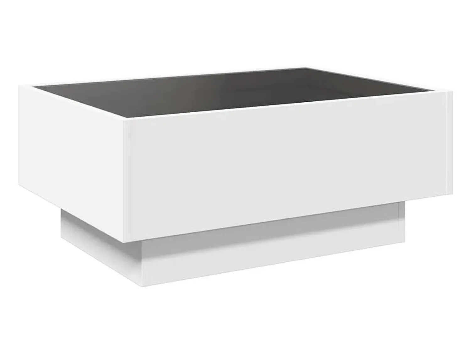 Sale Mesa de centro | Mesa de apoio c/ LEDs 70x50x30 cm derivados de madeira Branco