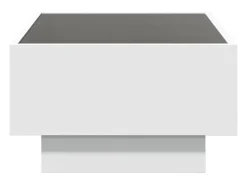 Sale Mesa de centro | Mesa de apoio c/ LEDs 70x50x30 cm derivados de madeira Branco