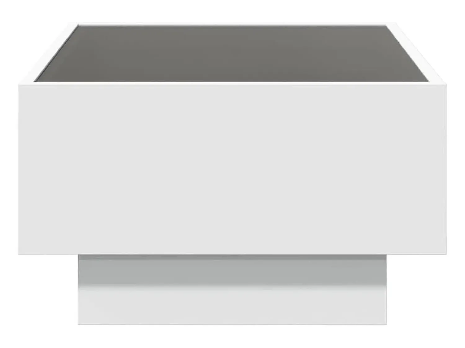 Sale Mesa de centro | Mesa de apoio c/ LEDs 70x50x30 cm derivados de madeira Branco