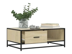Mesa de centro | Mesa de apoio 90x57x35 cm deriv. madeira/metal carvalho sonoma^ Mesa De Centro