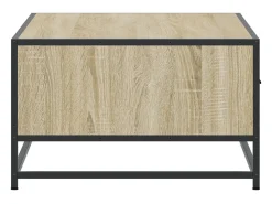 Mesa de centro | Mesa de apoio 90x57x35 cm deriv. madeira/metal carvalho sonoma^ Mesa De Centro