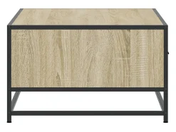 Mesa de centro | Mesa de apoio 90x57x35 cm deriv. madeira/metal carvalho sonoma^ Mesa De Centro