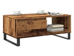 Discount Mesa de centro | Mesa de apoio 90x50x36.5 cm derivados de madeira madeira velha Castanho