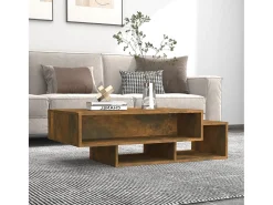 Mesa De Centro| Mesa de centro | Mesa de apoio 105x55x32cm derivados de madeira carvalho fumado Castanho