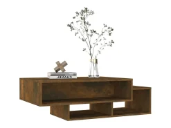 Mesa De Centro| Mesa de centro | Mesa de apoio 105x55x32cm derivados de madeira carvalho fumado Castanho