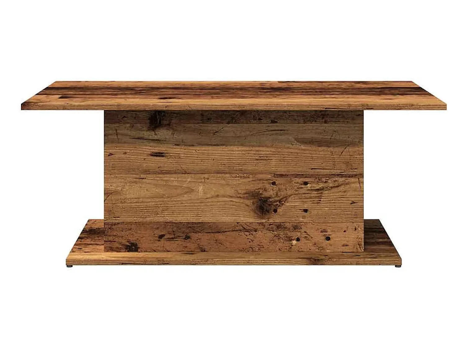 Mesa De Centro| Mesa de centro | Mesa de apoio 102x55.5x40cm derivados de madeira madeira velha Castanho