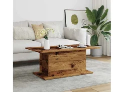 Mesa De Centro| Mesa de centro | Mesa de apoio 102x55.5x40cm derivados de madeira madeira velha Castanho