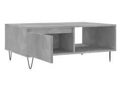 Mesa De Centro| Mesa de centro | Mesa de apoio 90x60x35 cm derivados madeira cimento Cinzento