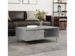 Mesa De Centro| Mesa de centro | Mesa de apoio 90x60x35 cm derivados madeira cimento Cinzento