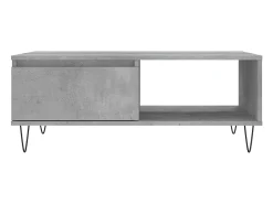 Mesa De Centro| Mesa de centro | Mesa de apoio 90x60x35 cm derivados madeira cimento Cinzento