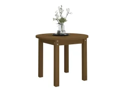 Online Mesa de centro | Mesa de apoio Ø 55x45 cm madeira pinho maciça -mel Castanho