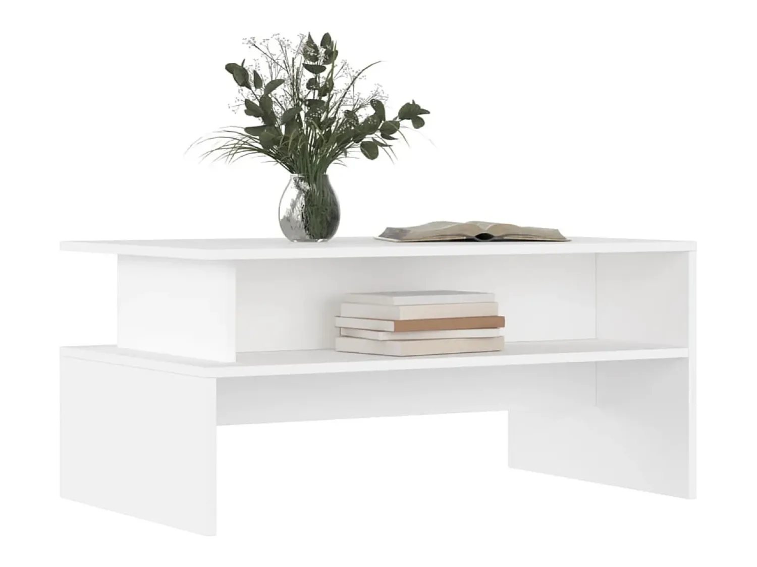 Mesa De Centro* Mesa de centro | Mesa de apoio 90x55x42.5 cm derivados de madeira Branco