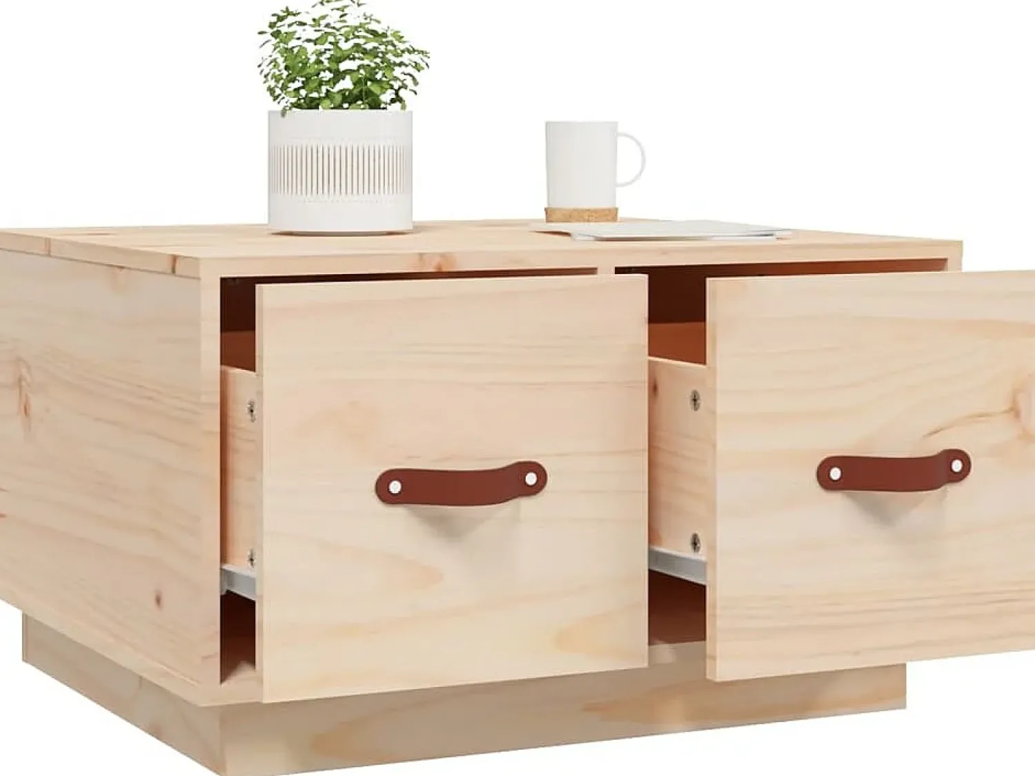 Mesa De Centro| Mesa de centro | Mesa de apoio | Mesa de café 60x53x35 cm pinho maciço Castanho