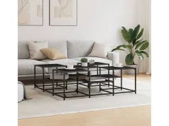 Mesa de centro | Mesa de apoio 121x121x40 cm derivados de madeira^ Mesa De Centro