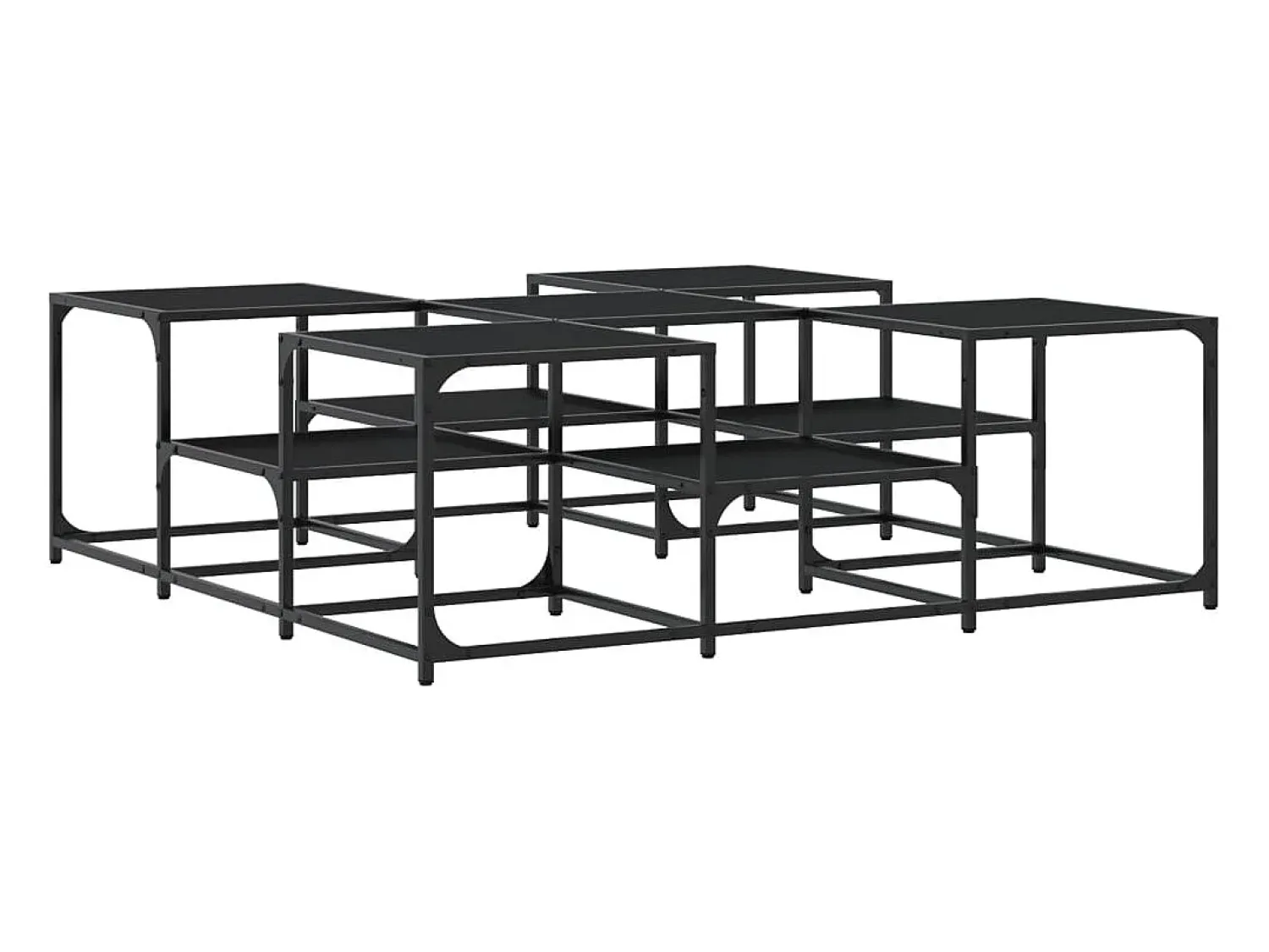 Mesa de centro | Mesa de apoio 121x121x40 cm derivados de madeira^ Mesa De Centro