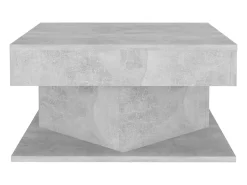 Mesa De Centro* Mesa de centro | Mesa de apoio 57x57x30 cm derivados de madeira cinza cimento Cinzento