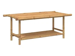 Mesa De Centro* Mesa de centro | Mesa de apoio | Mesa de café 110x55x45 cm bambu Castanho