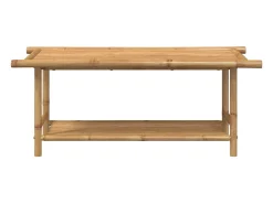 Mesa De Centro* Mesa de centro | Mesa de apoio | Mesa de café 110x55x45 cm bambu Castanho