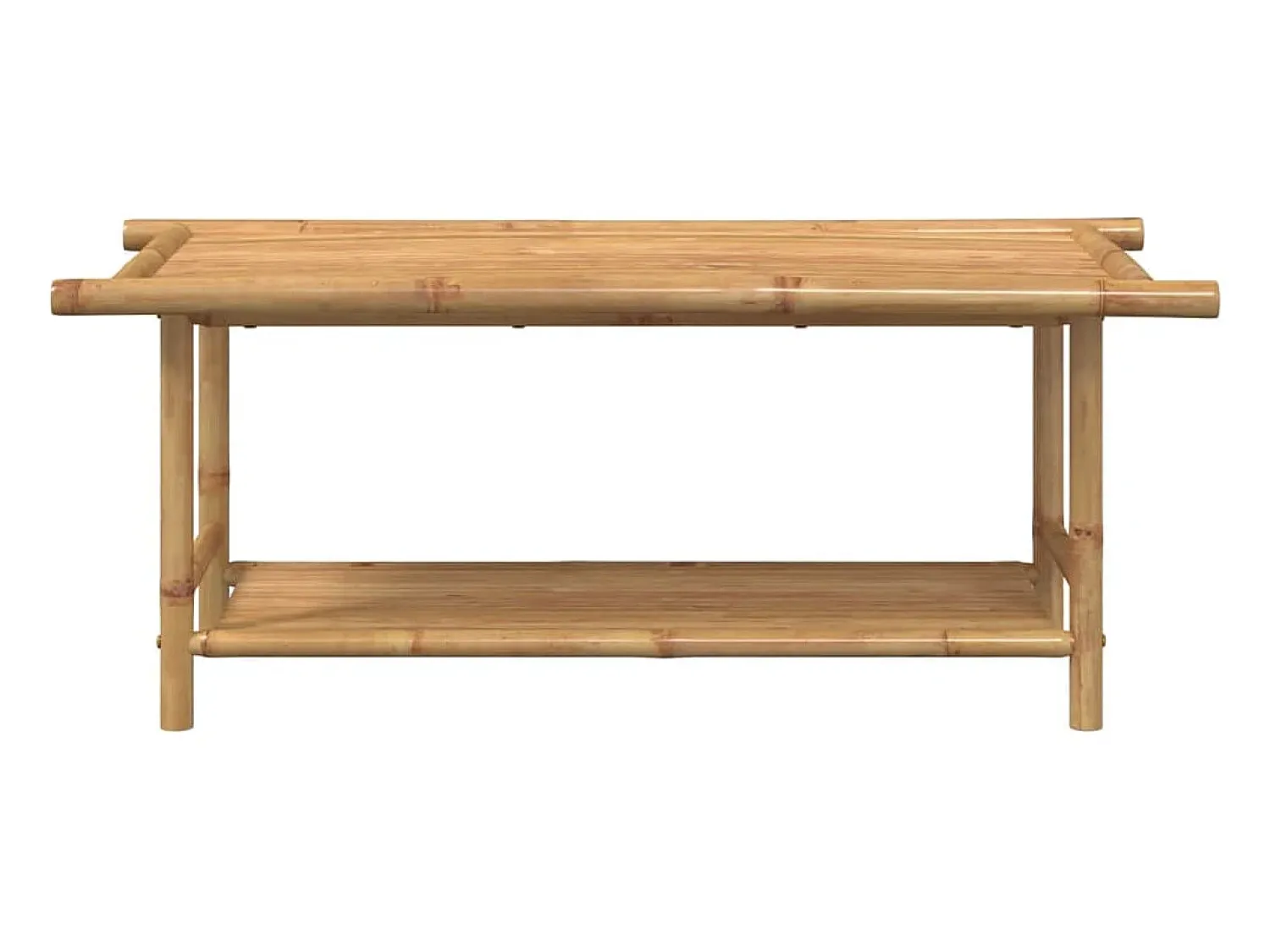 Mesa De Centro* Mesa de centro | Mesa de apoio | Mesa de café 110x55x45 cm bambu Castanho