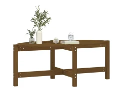 Mesa de centro | Mesa de apoio 118x63x45cm madeira de pinho maciça -mel Castanho
