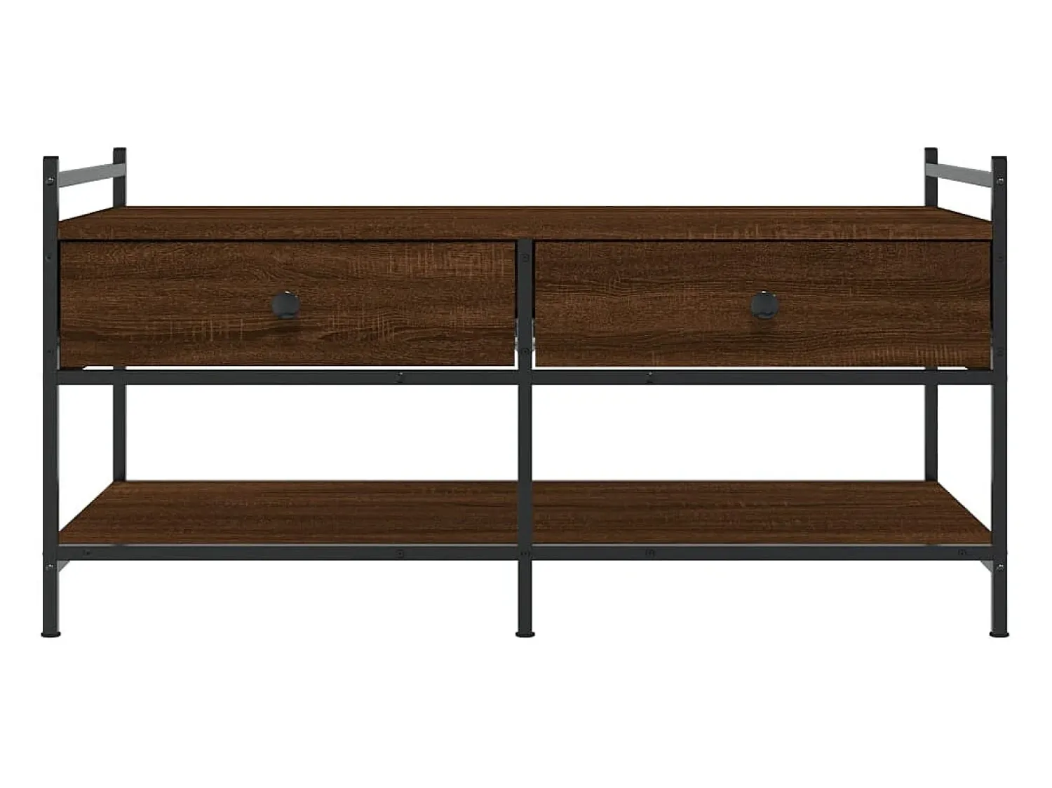 Mesa De Centro| Mesa de centro | Mesa de apoio 99x50x50 cm derivados de madeira carvalho Castanho