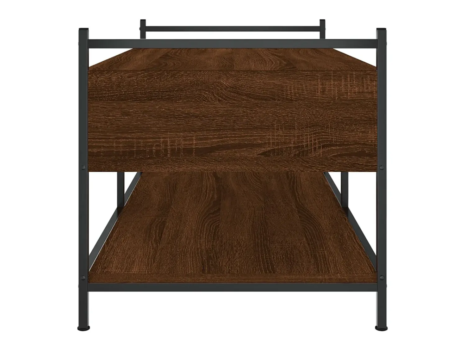 Mesa De Centro| Mesa de centro | Mesa de apoio 99x50x50 cm derivados de madeira carvalho Castanho