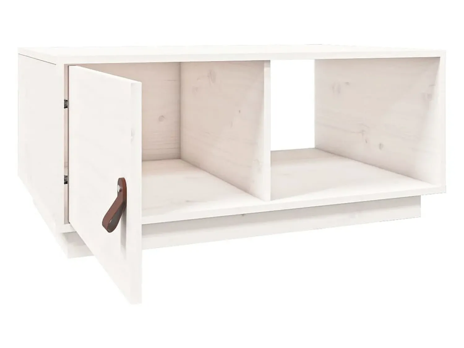 Mesa De Centro| Mesa de centro | Mesa de apoio 80x80x35.5 cm madeira de pinho maciça Branco