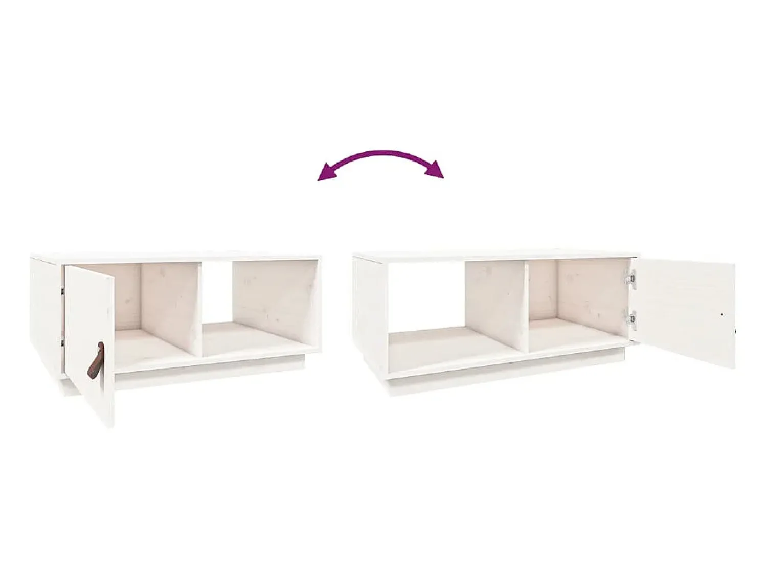 Mesa De Centro| Mesa de centro | Mesa de apoio 80x80x35.5 cm madeira de pinho maciça Branco